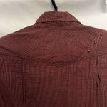 Guess  Y2K Grunge Womens Shirt Sz L Red Studs Glass Snap Country Plaid  Rodeo Photo 6