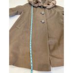Joseph Magnin Vintage Wool Faux Fur Collar Button Coat Sz XL Tan Glamour 60’s Photo 13