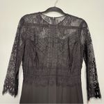 Alex Marie NWT Hailey Black Lace Chiffon Wide Leg Party Jumpsuit Women’s Size 6 Photo 2