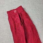 Vintage Royal Silk Womens Shirt 8 Red Button Down Embroidered Floral Photo 10