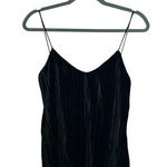 Massimo Dutti  Black Velour Pleated Camisole Top Photo 0