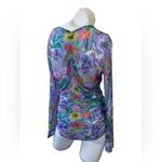 Johnny Was  Multicolor Floral Mesh Bodysuit Photo 3