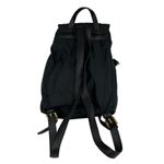 Moschino  Mini Black Nylon Leather Trim Backpack Gold-tone Logo Photo 1