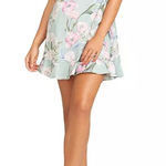 Show Me Your Mumu  Green Floral Evelyn Mini Wrap Dress - Size Large Photo 0