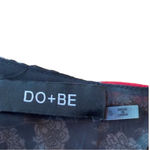 DO+BE  Top Bubble Hem Floral Y2K Off Shoulder Long Sleeve Bow Detail Boho Crop Photo 4