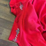 Vintage USA Nutcracker Graphic Christmas Sweater Red Holiday Bow Wreath Glitter Size L Photo 7