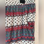 American Eagle NWT  wide leg boho red print pants, elastic waist, pockets; size S Photo 2