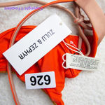 New! Set! Zulu‎ & Zephyr Free People Tie Curve Brief Bikini, size 10 Orange Photo 11