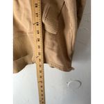 Bucket List Hoodie Womens Small Tan Pullover Snap Neck Ribbed Hem Thumbholes Photo 5