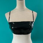 Rachel Comey  Black Mano Bra Top Vinyl Bandeau Cropped Chic Y2K Womens Size XS Photo 2