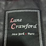 Black Faux Leather Jacket with Pink Lining Size L Photo 2