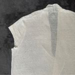 Eileen Fisher Hemp Cap Sleeve Sheer Long Open Cardigan in Opal Cream Size Large Photo 6