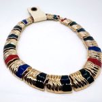 Anthropologie NWT Restored Vintage Collection Gold Enamel Collar Necklace Photo 1