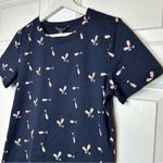 Banana Republic NWT T Shirt Champagne Print Navy Blue Size S Photo 1