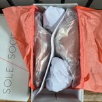 Sole Society Marinn Pink Coral Dust lace up suede slide Sandals ivory 6.5 NIB Photo 5