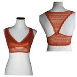 Victoria's Secret  Floral Lace Bralette Women Size‎ S Rust Orange Loungewear Photo 1