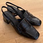 J.Crew - Layne Slingback Loafer Leather Heels in Black Photo 0