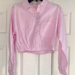 Ultra Flirt Pastel Pink Striped Collar Top Photo 0