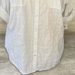 Croft & Barrow WT! Textured White Button Down Pocket Rolled Sleeve Top Size 3X Photo 4