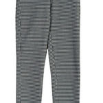 ZARA Houndstooth Mid Waist Side Zip Up Skinny Stretch Ankle Pants S Black White Photo 0