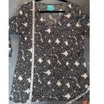 Escapada  Black print 3/4 flared sleeve tunic shirt size‎ XL Photo 4