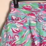 Icikuls Skirt Skort Blue Pink Turquoise Floral tennis golf attire Size Small Green Photo 2