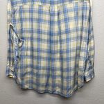 Ostin Plaid Womens Button Front Shirt Small Oversized Western Cowgirl Rodeo Chic Blue Photo 7