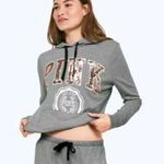Victoria's Secret Gray Hoodie with Gold Sequin Bling Sz Medium Photo 0