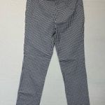 Michael Kors Checked Skinny High Rise Pants Size Medium navy white checkered Blue Photo 6