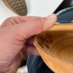 The Vintage Shop Vintage 80's Rockport Brown Leather Perforated Paisley Design Mary Jane Shoes Photo 4