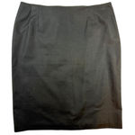 Ralph Lauren Lauren Black Pencil Skirt Women's Size 14 Flat Front Button Office Photo 0
