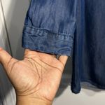 Intro. Women’s denim/Chambrey blouse with a V Photo 2