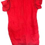 None CORAL DRESS OR‎ TUNIC WITH GOLD/NAVY EMBROIDERY AT BOTTOM FRONT HEM. FULLY LINED Photo 1