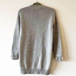 Jack by BB Dakota Light Gray Sweater Tunic With Fringe Detail Photo 1