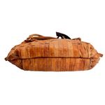 AmeriLeather Tutu Studded Leather Patchwork Shoulder Hobo Bag Brown Photo 6