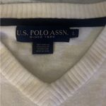 U.S. Polo Assn. Men's Cream V-Neck Sweater Photo 5