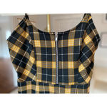 No Boundaries Dark Academia Plaid Bodycon Mini-Dress Grunge Y2K Punk Boho Yellow  Photo 3