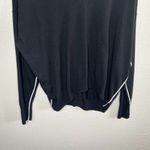 Chelsea28  Black V-Neck Sweater With White Stripes Size S  cashmere blend Photo 4