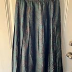 VTG Freedberg of Boston for Nordstrom 100% silk paisley print skirt size 12 Green Photo 2