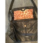 B Makowsky B. Makowsky Women's Black Leather Studded Crossbody Shoulder Bag Photo 2