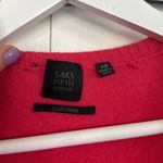 Saks 5th Avenue 100% cashmere pink neck sweater xs Photo 3