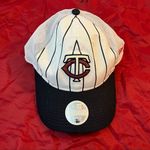 Minnesota Twin Cities Baseball Hat New Era 9Twenty Stripes Genuine Merchandise White Photo 0