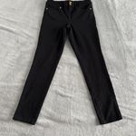 Anne Klein Womens Size 8 Black Skinny Pants Gold Trim Double Button Photo 0