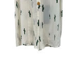 Show Me Your Mumu  Remy Romper White‎ Green Cactus Print Button Size Small Photo 5