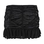 GUIZIO Blume Mini Skirt, Black, Small Black Photo 9