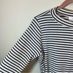 Cherish ✨  Women’s Black & White Striped Long Sleeve Cinches Small Photo 3