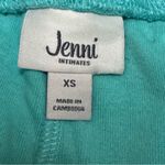 Jenni NWT‎ ’s Intimates Turquoise Smocked-Waist Terrycloth Jogger Pants Sz XS Photo 3