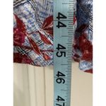 Knox Rose Blue Red Floral Paisley Smocked Ruffle Sleeveless Tie Maxi Dress XL Photo 2