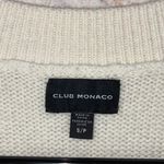Club Monaco  Wool Blend V-neck Sweater Vest in Cream Size Small Photo 4