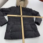 Ralph Lauren Lauren Coat Womens Large Black Puffer Hooded Winter Faux Fur Trim Photo 4